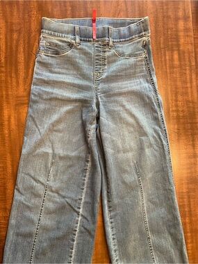 Spanx Pull-on Wide Leg Jeans -  Size Small